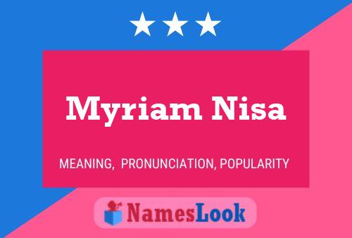 ملصق اسم Myriam Nisa