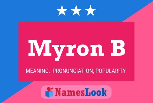 ملصق اسم Myron B