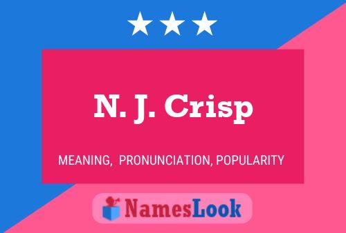 ملصق اسم N. J. Crisp