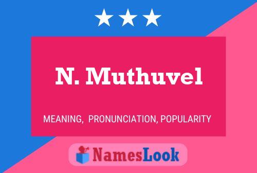 ملصق اسم N. Muthuvel