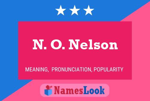 ملصق اسم N. O. Nelson