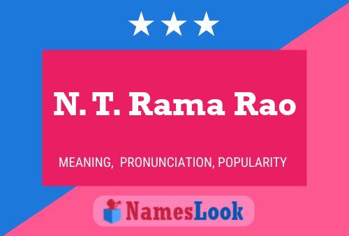 ملصق اسم N. T. Rama Rao