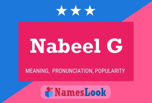 ملصق اسم Nabeel G