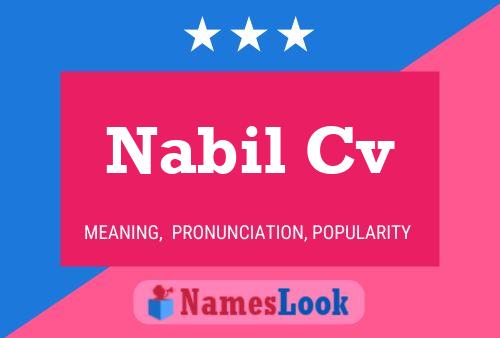 ملصق اسم Nabil Cv