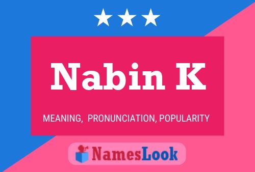 ملصق اسم Nabin K