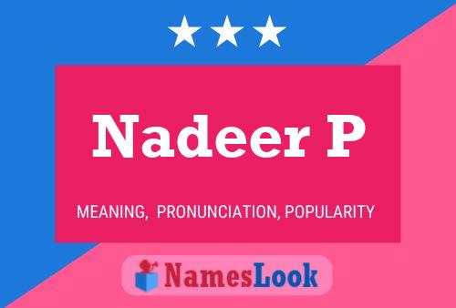 ملصق اسم Nadeer P