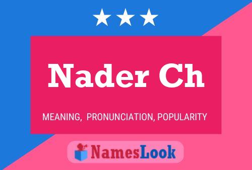 ملصق اسم Nader Ch