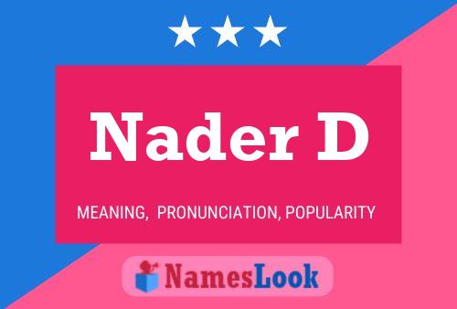 ملصق اسم Nader D