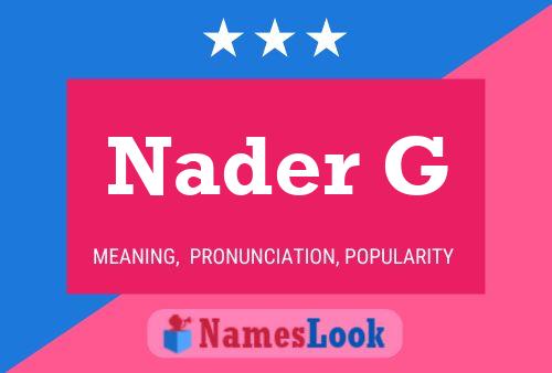 ملصق اسم Nader G