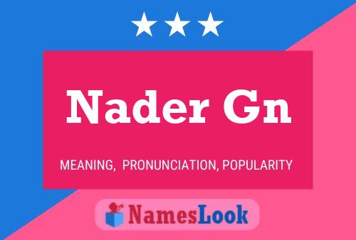 ملصق اسم Nader Gn