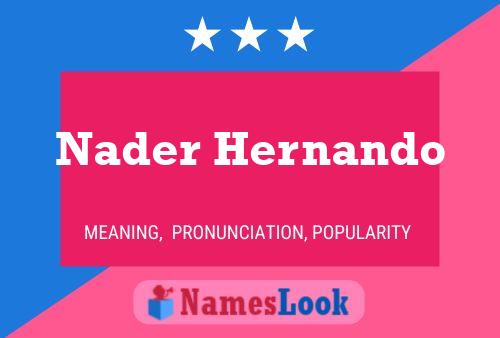 ملصق اسم Nader Hernando