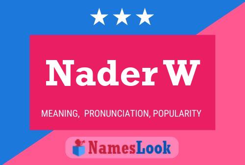 ملصق اسم Nader W