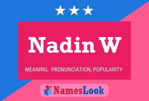 ملصق اسم Nadin W