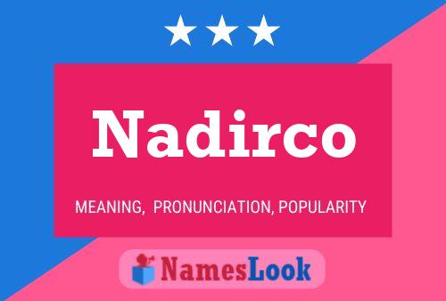 ملصق اسم Nadirco