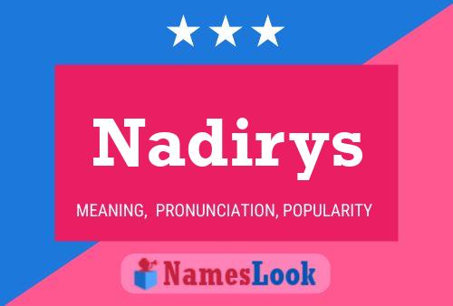 ملصق اسم Nadirys