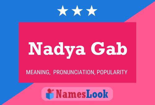 ملصق اسم Nadya Gab