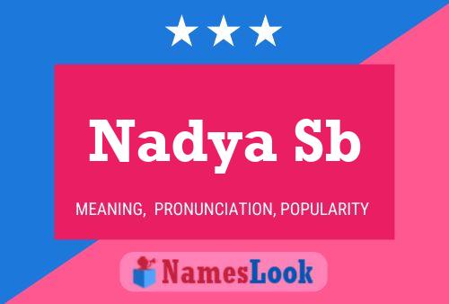 ملصق اسم Nadya Sb