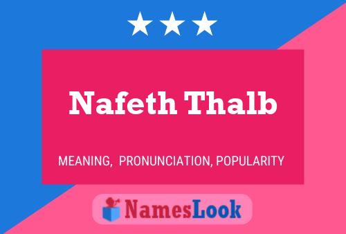 ملصق اسم Nafeth Thalb