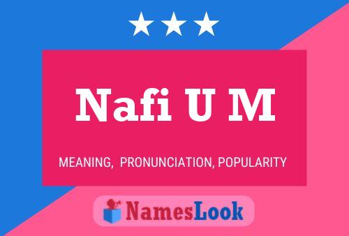 ملصق اسم Nafi U M