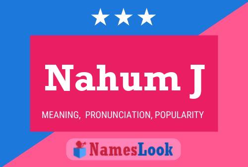 ملصق اسم Nahum J