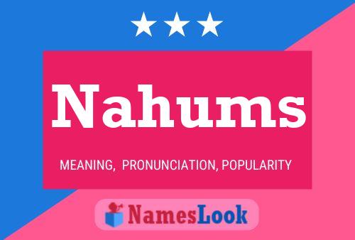 ملصق اسم Nahums