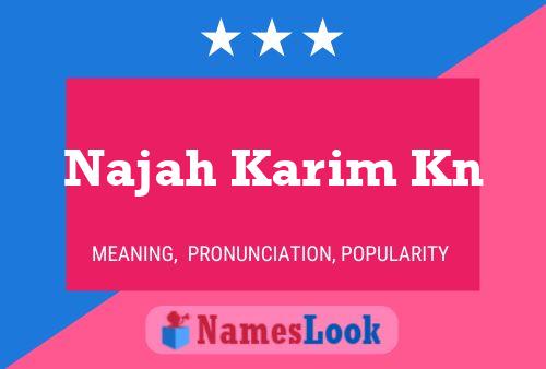 ملصق اسم Najah Karim Kn