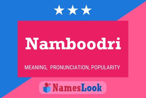 ملصق اسم Namboodri