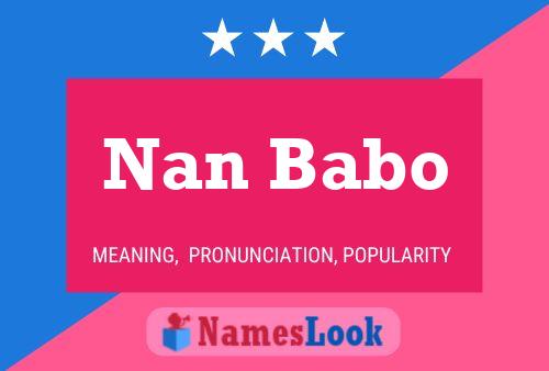 ملصق اسم Nan Babo