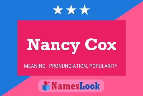 ملصق اسم Nancy Cox