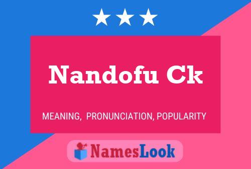 ملصق اسم Nandofu Ck