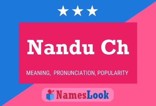 ملصق اسم Nandu Ch