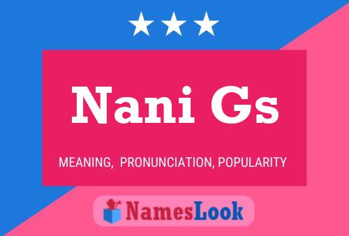 ملصق اسم Nani Gs