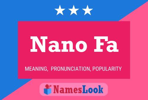 ملصق اسم Nano Fa