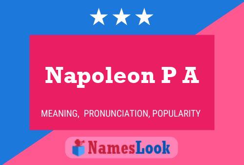 ملصق اسم Napoleon P A