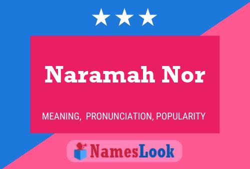 ملصق اسم Naramah Nor