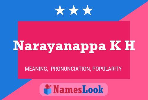 ملصق اسم Narayanappa K H