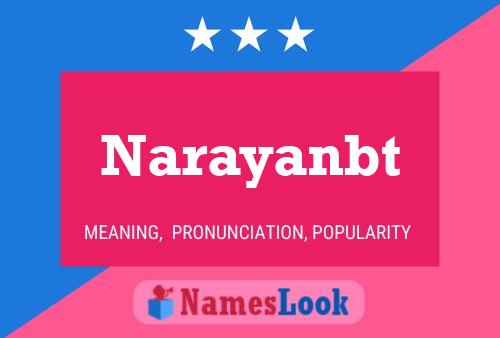 ملصق اسم Narayanbt