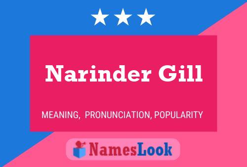 ملصق اسم Narinder Gill