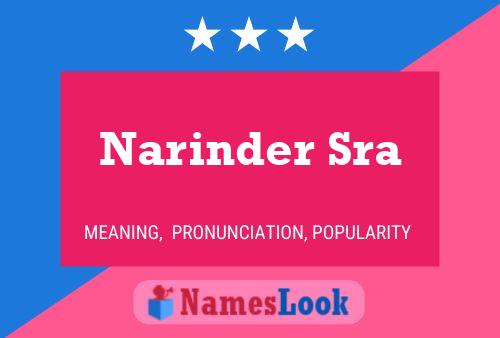 ملصق اسم Narinder Sra