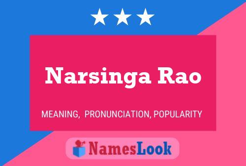 ملصق اسم Narsinga Rao