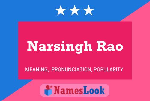 ملصق اسم Narsingh Rao