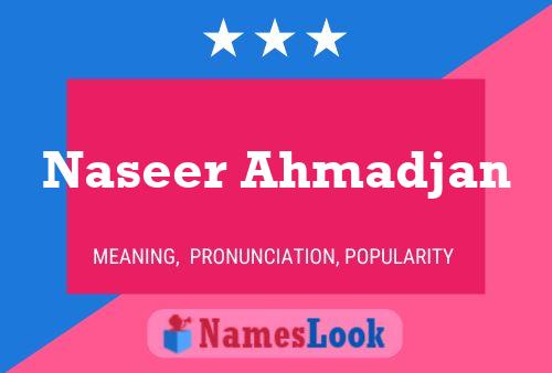 ملصق اسم Naseer Ahmadjan