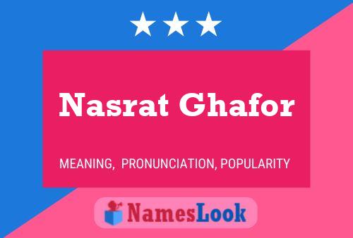 ملصق اسم Nasrat Ghafor