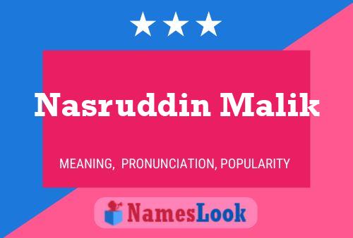 ملصق اسم Nasruddin Malik