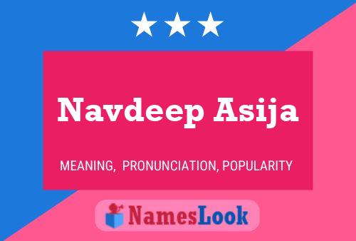 ملصق اسم Navdeep Asija