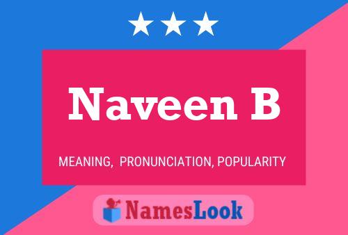 ملصق اسم Naveen B