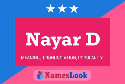 ملصق اسم Nayar D