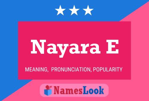 ملصق اسم Nayara E