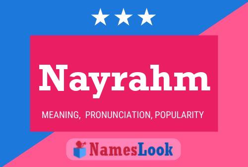 ملصق اسم Nayrahm