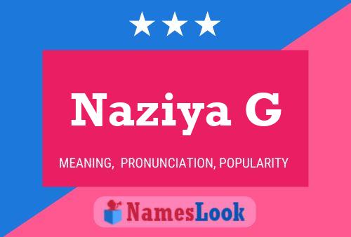 ملصق اسم Naziya G